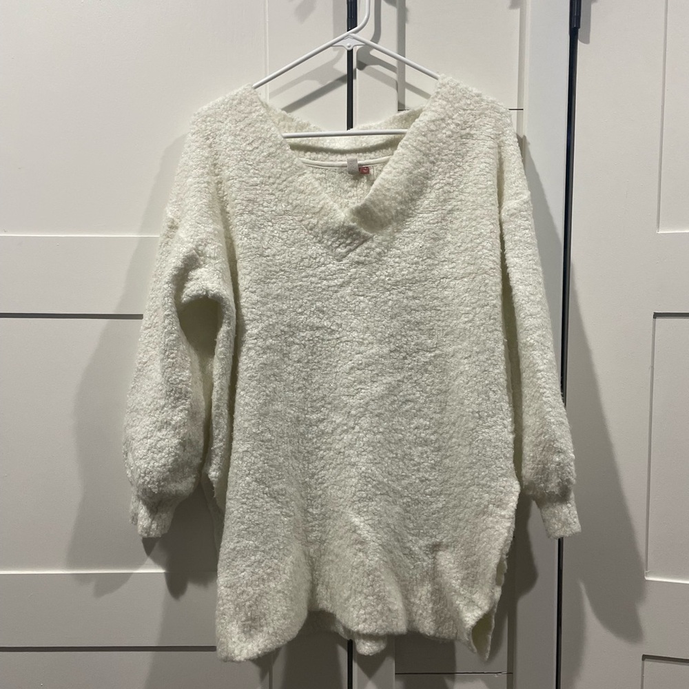 Pilcro by Anthropologie Cream Teddy Oversized Sweater - Picture 2 of 5